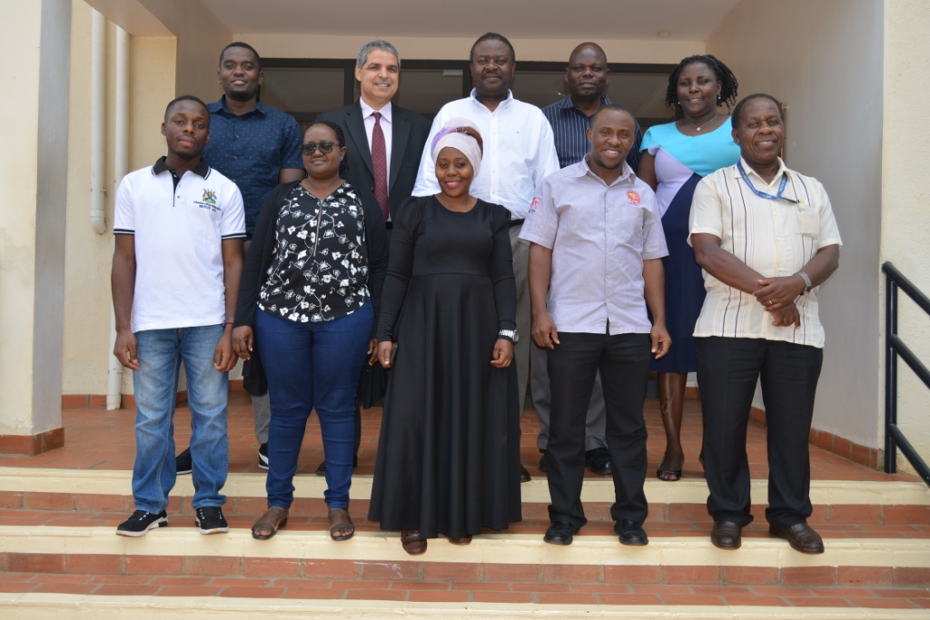 Prof Hassen Ghannem (back row 2nd) with the EACCR2 secretariat team